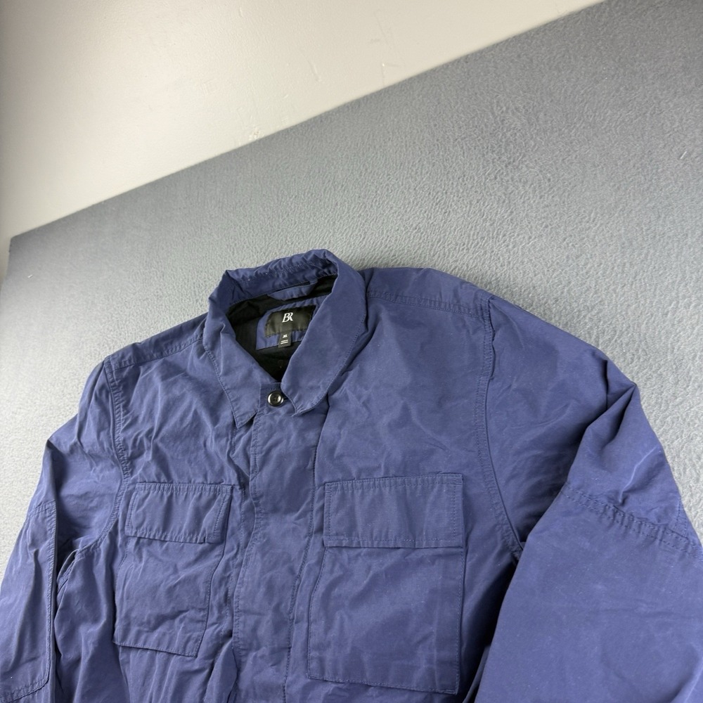 Banana Republic Jacket Men's XL Blue Water Resistant Field Utility Barn Waxed